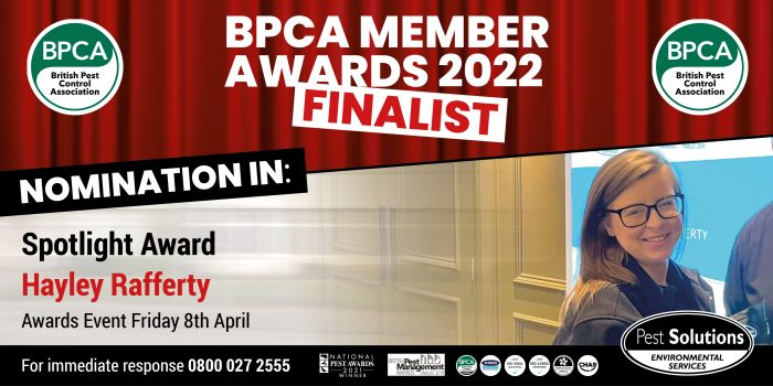 2022 BPCA Member Awards Finalist - Spotlight Award - Hayley Rafferty - Pest Solutions