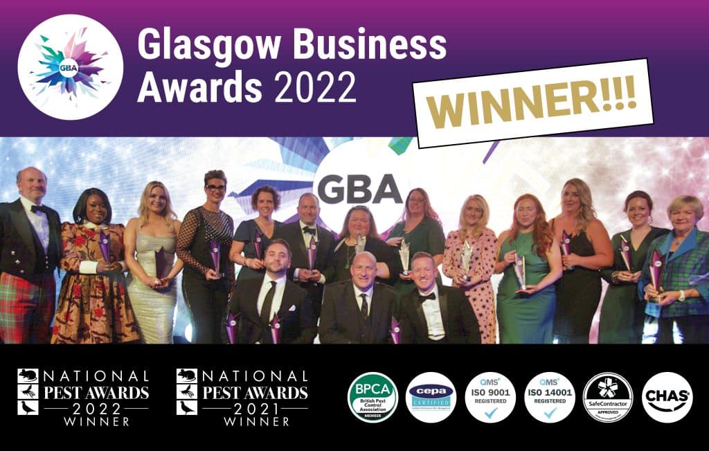 2022 Glasgow Business Awards Winner - Pest Solutions - Community Wealth Building Award Winner
