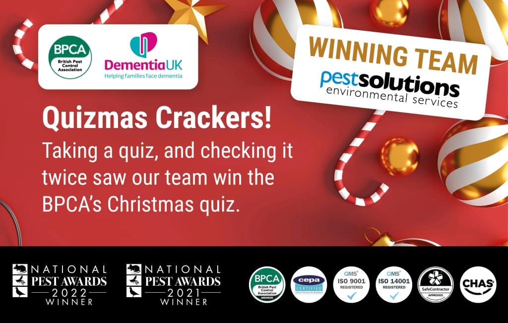 BPCA Christmas Charity Quiz for Dementia UK - Pest Solutions