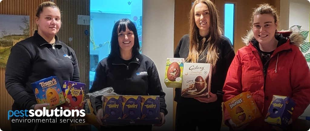 Pest Solutions staff support CHAS with Easter Eggs