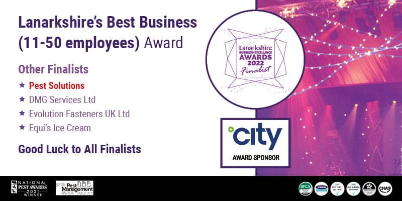 Lanarkshires Best Business Finalist - Pest Solutions - Lanarkshire Business Awards