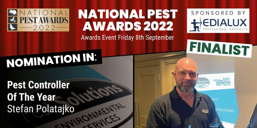Pest Controller of The Year Finalist - Stefan Polatajko - National Pest Awards 2022 - Pest Solutions