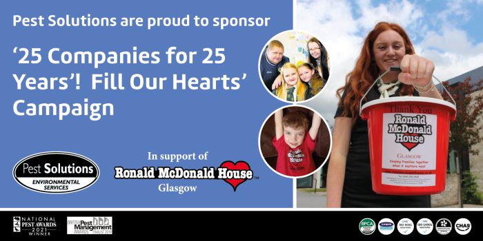 Pest Solutions Supports Ronald McDonald House Glasgow - Fill Our Hearts Campaign