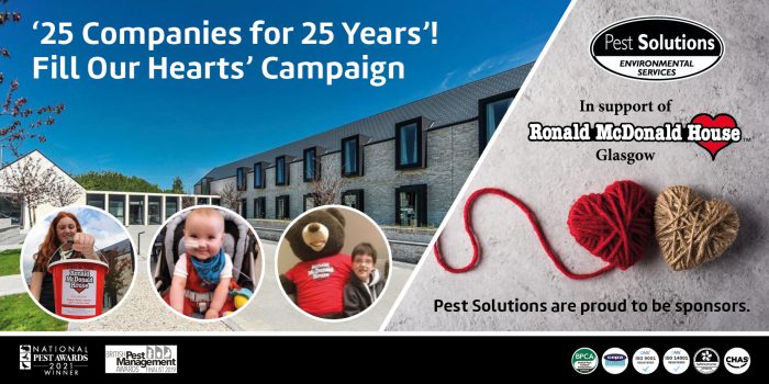Ronald McDonald House Glasgow - 25 Years Campaign - Pest Solutions