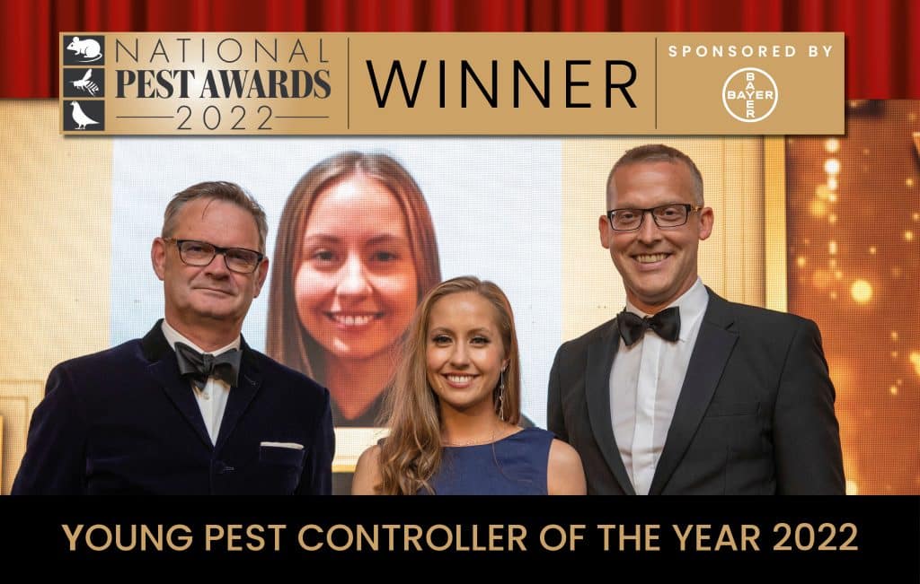 Young Pest Controller Of The Year 2022 Gemma Sutherland - UK National Pest Awards - Pest Solutions - Winner