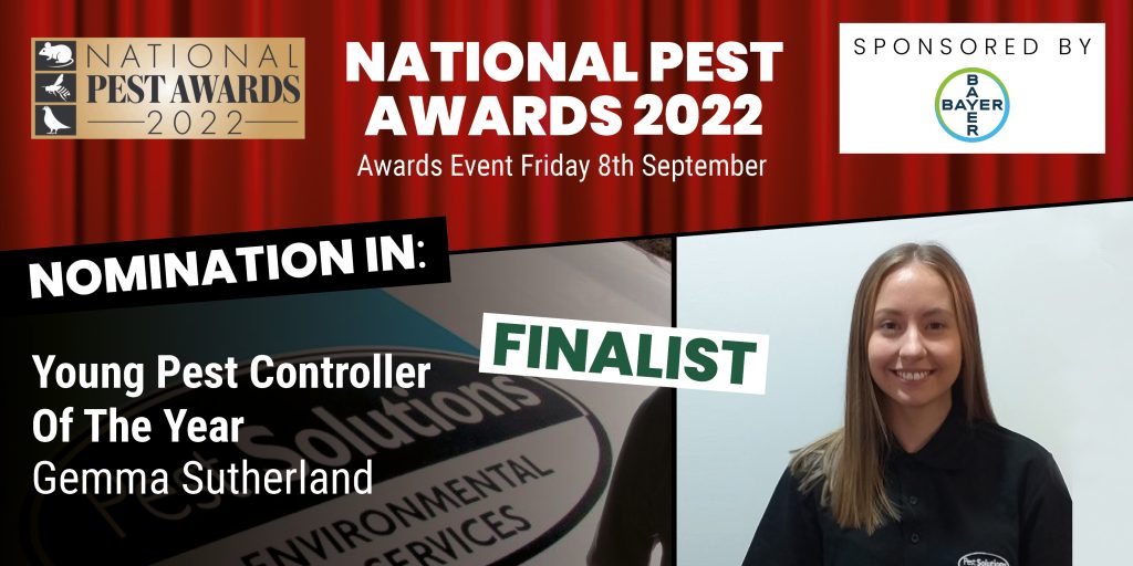Young Pest Controller of The Year Finalist - Gemma Sutherland - National Pest Awards 2022 - Pest Solutions